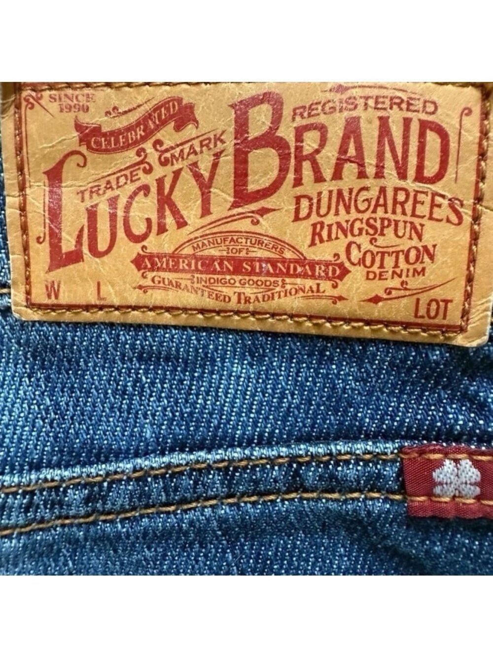 🍀 LUCKY BRAND 90s Vintage Low-Rise Sweet Boot Jeans Size 10 🍀 - Picture 5 of 12